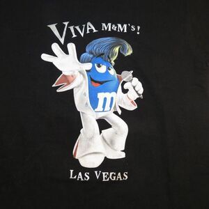 VIVA M&M'S LAS VEGAS ELVIS PRESLEY M&M CHOCOLATE CANDY TEE T SHIRT Mens S Black